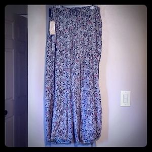 Ralph Lauren elastic tie-front floral pants